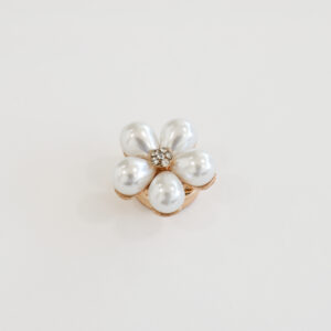 Copri Bottone Fiore Perlato
