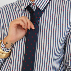 Cravatta Manifesto Pois Bordeaux