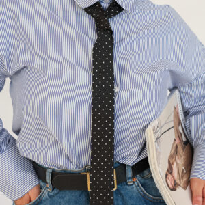 Cravatta Manifesto Pois Bianchi