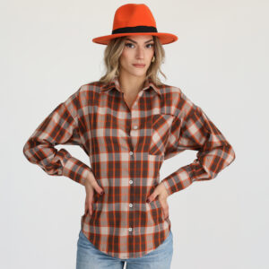 Camicia Power Winter Mood – Tartan Arancio